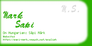 mark sapi business card